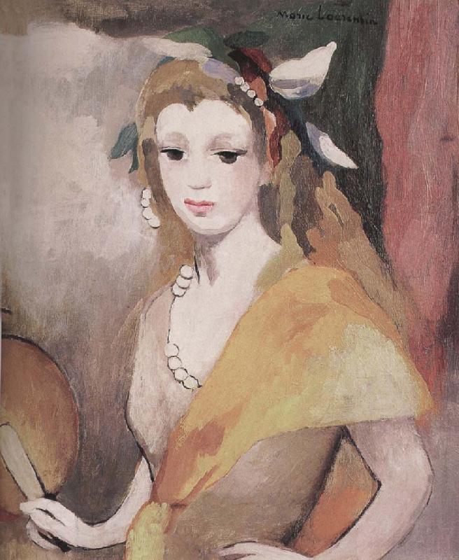 Marie Laurencin Younger female holding the fan China oil painting art